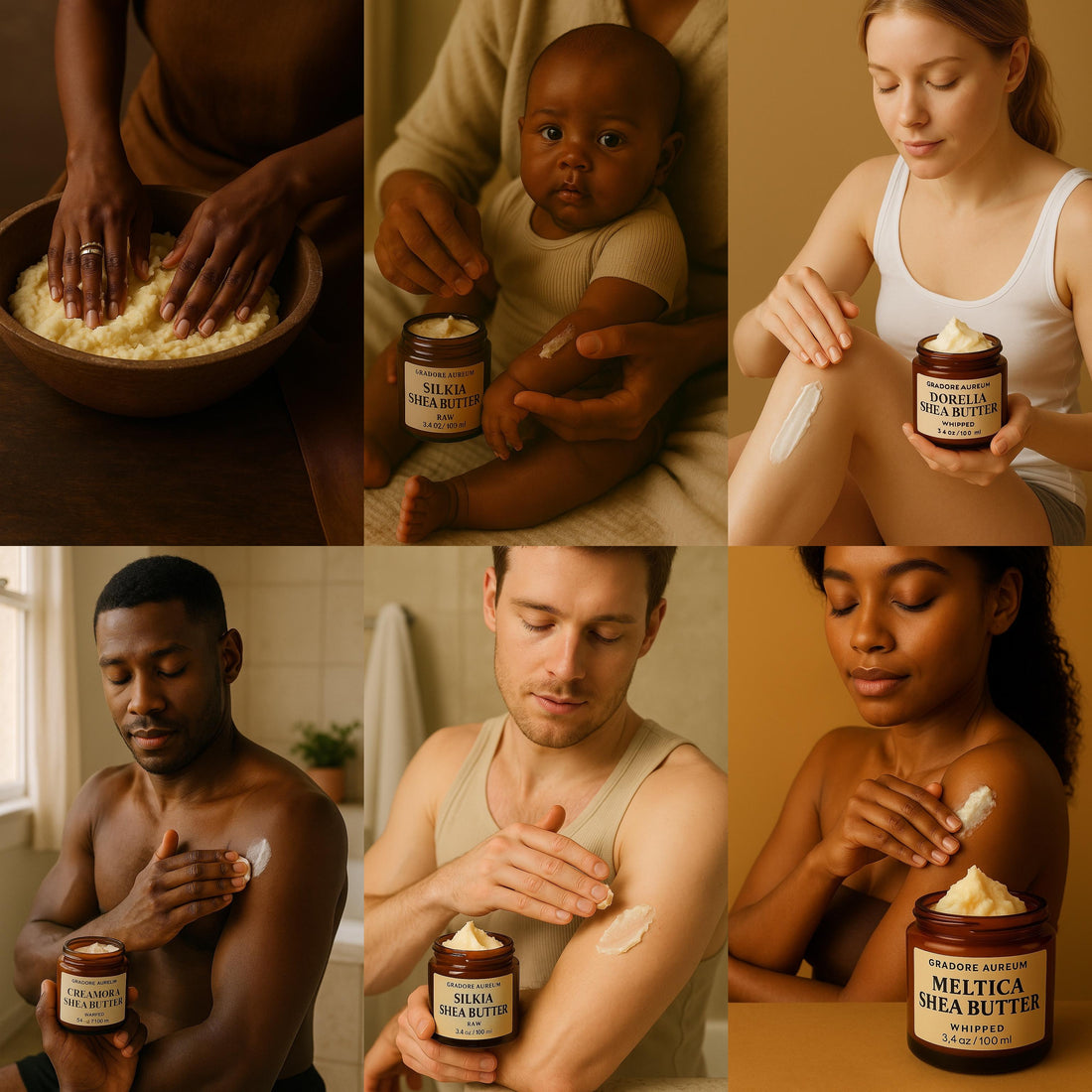 Skincare Essentials – Raw & Whipped Nilotica Shea Butters - GRADORE AUREUM
