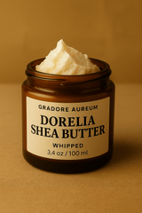 Dorelia Shea Butter – blends with a soft, luxurious feel. | 100ml Luxury Body Oil | Nourishing, Non - Greasy, Fast - Absorbing, Long - lasting Fragrance | Self - Care & Skincare Gift | GRADORE AUREUM