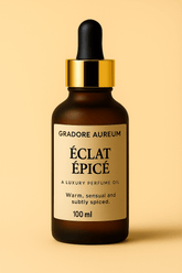 Éclat Épicé | 100ml Luxury Body Oil | Nourishing, Non - Greasy, Fast - Absorbing, Long - lasting Fragrance | Self - Care & Skincare Gift | GRADORE AUREUM