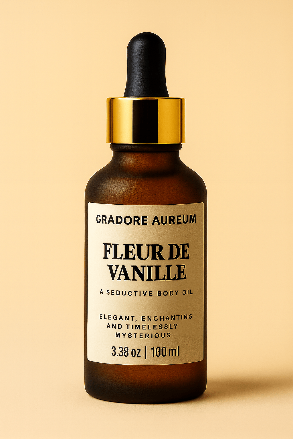 Fleur de Vanille – Romantic Gourmand Body Oil | 100ml Luxury Body Oil | Nourishing, Non-Greasy, Fast-Absorbing, Long-lasting Fragrance | Self-Care & Skincare Gift | GRADORE AUREUM