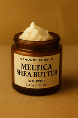 Meltica Shea Butter | 100ml Luxury Body Oil | Nourishing, Non - Greasy, Fast - Absorbing, Long - lasting Fragrance | Self - Care & Skincare Gift | GRADORE AUREUM
