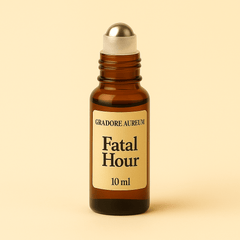 Fatal Hour – Parfum Oil (10 ml Luxury Roller) | 100ml Luxury Body Oil | Nourishing, Non - Greasy, Fast - Absorbing, Long - lasting Fragrance | Self - Care & Skincare Gift | GRADORE AUREUM