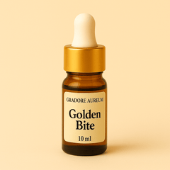 Golden Bite – Parfum Oil (10 ml Luxury Roller) | 100ml Luxury Body Oil | Nourishing, Non-Greasy, Fast-Absorbing, Long-lasting Fragrance | Self-Care & Skincare Gift | GRADORE AUREUM
